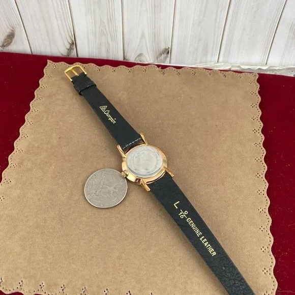 Bulova Rose Gold Watch Stunning White Guilloche Dial Black Lizard Embossed Strap - Picture 6 of 6